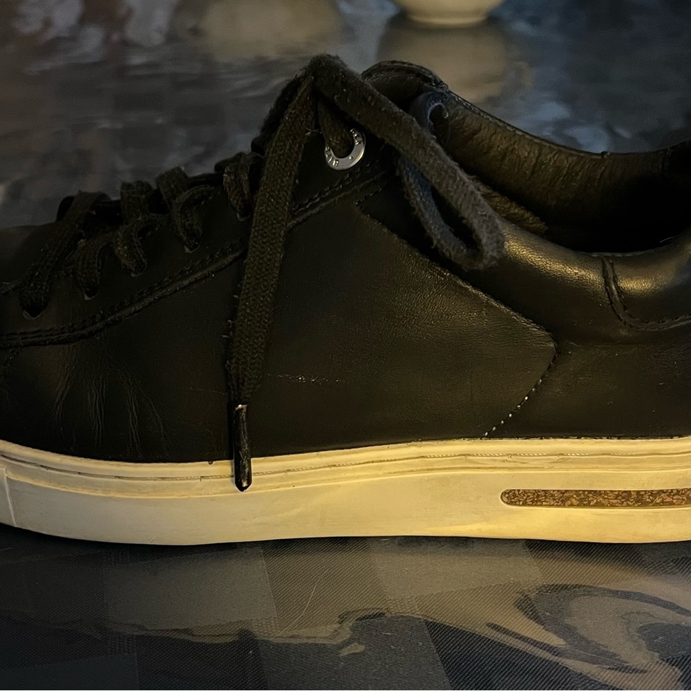Black Leather Birkenstock Sneakers.  Well cared for